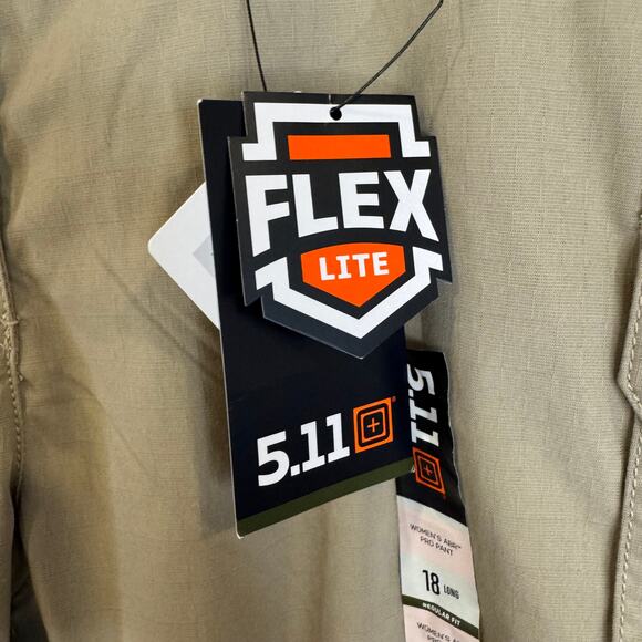 5.11 Tactical Womens 18 Long ABR Pro Pants Tan NWT - Picture 3 of 6